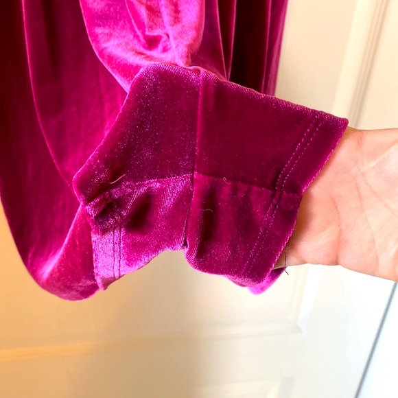 PRICE FIRM Urban Outfitters Pink Velvet Romper - Picture 6 of 12